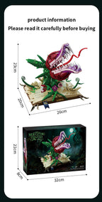 Creative MOC Carnivorous Plant Magic Book Building Blocks Collection Home Decoration Bricks Construction Toys For Children Gift
