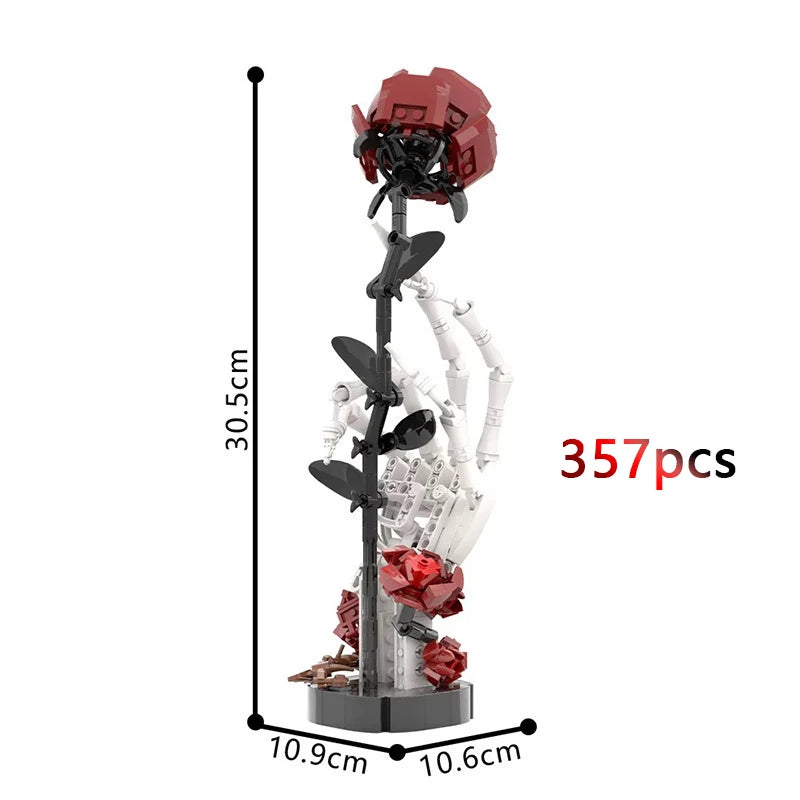 2026 Halloween MOC Building Block Collection – Crow, Skull, Rose &amp; Gothic Display Models