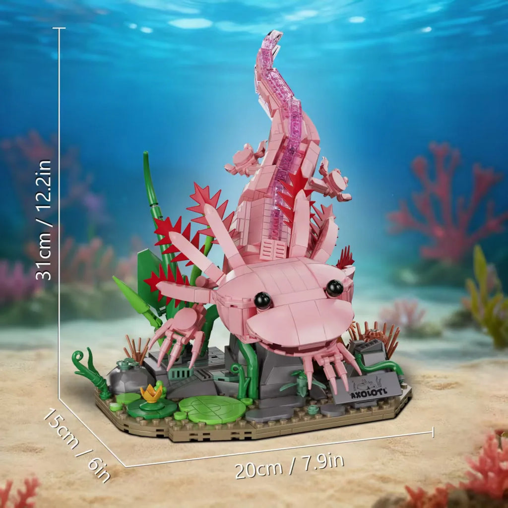 998PCS Axolotl Building Blocks – Underwater Display Model