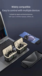 Wireless Dual Lavalier Microphone Kit for Android iPhone