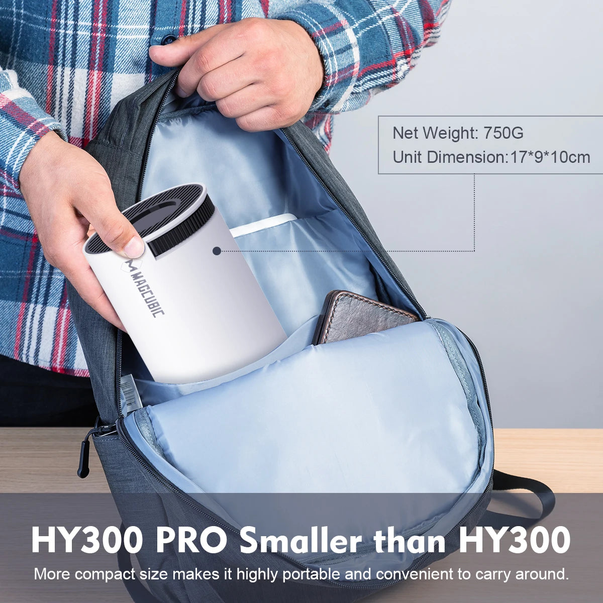 TOP SELLER - MAGCUBIC HY300 PRO Smart Mini Projector