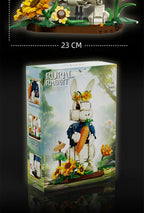 1258PCS Pastoral Rabbit Building Blocks – Floral Countryside Display Model