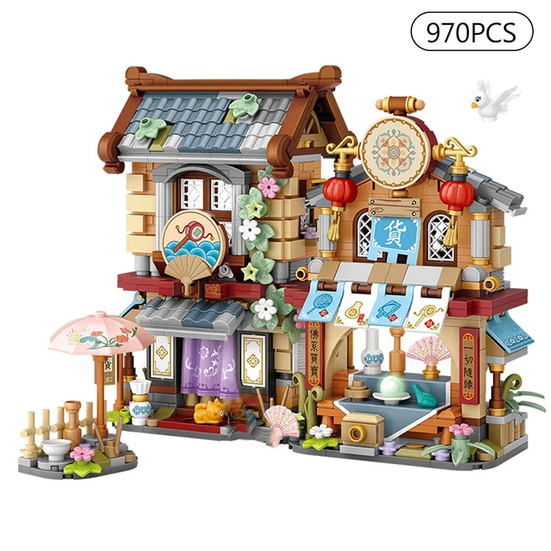 Japanese Street Shop Micro Building Blocks