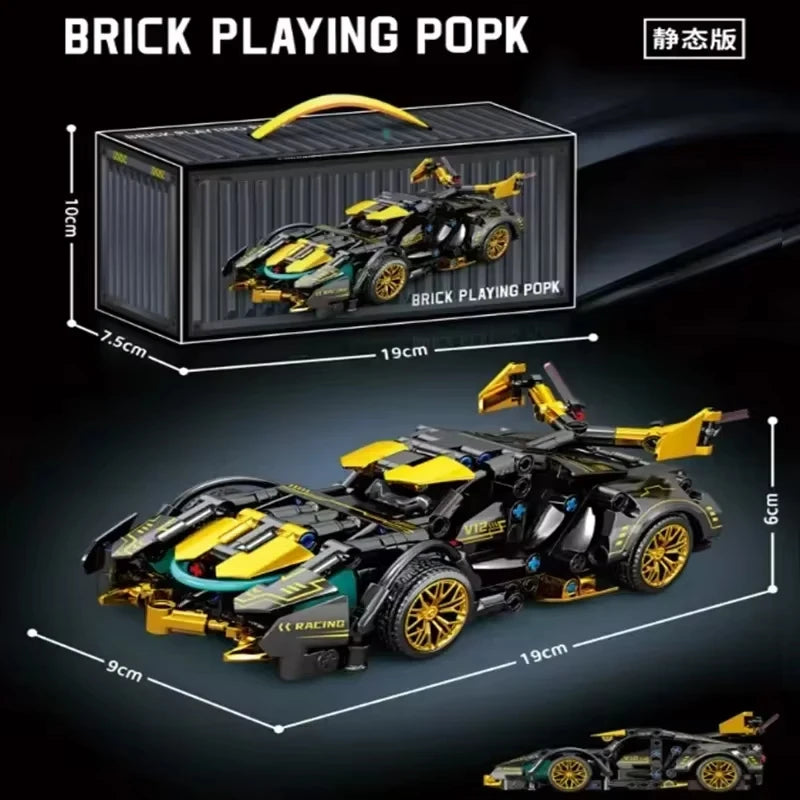 Technical Racing Sports Car Building Block Collection