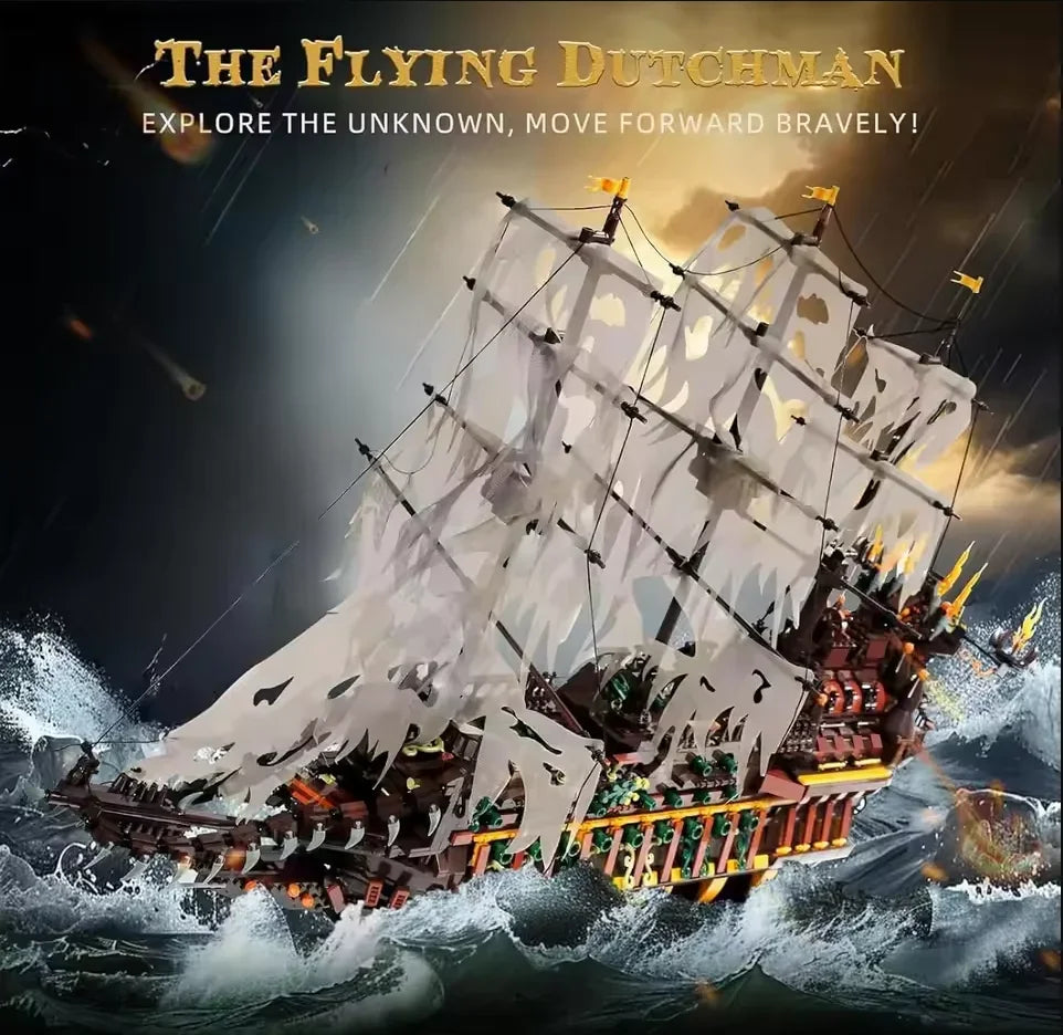4,364 Pieces - Mould King Dutchman Ghost Pirate Ship Building Block Set