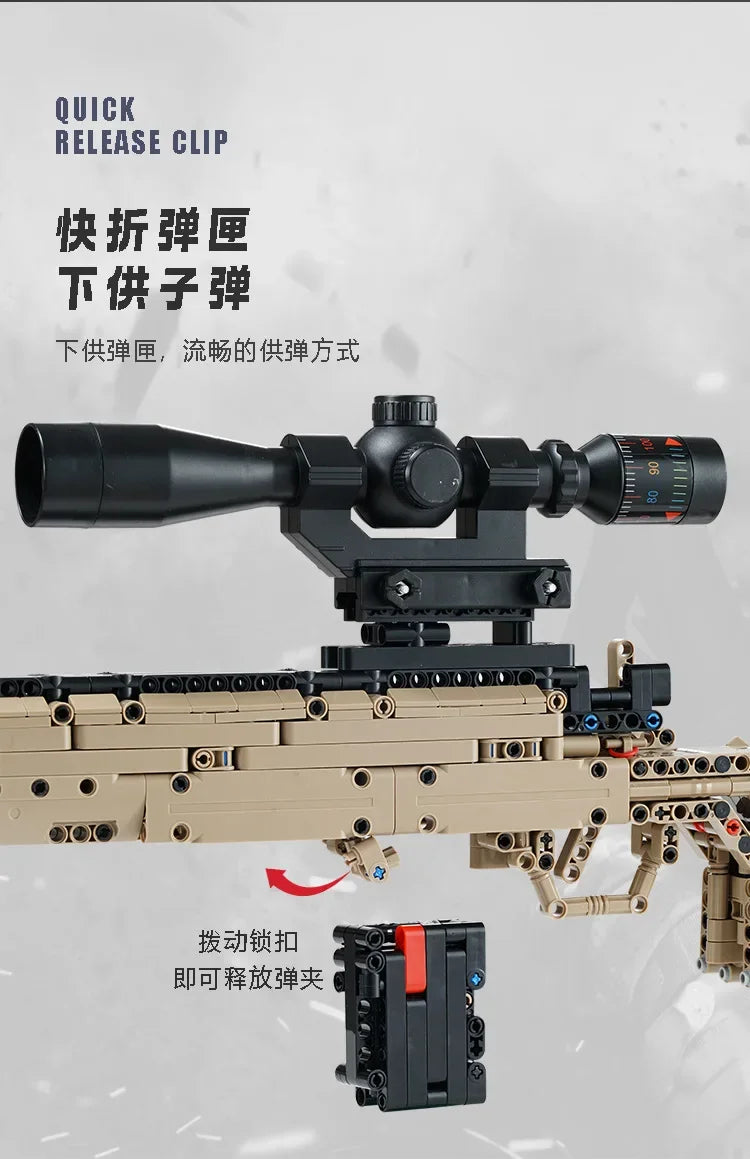 M24 Sniper Rifle-Inspired Building Block Model – Advanced DIY Construction Kit