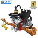 1,298PCS Magic Schnauzer &amp; Broom Building Set