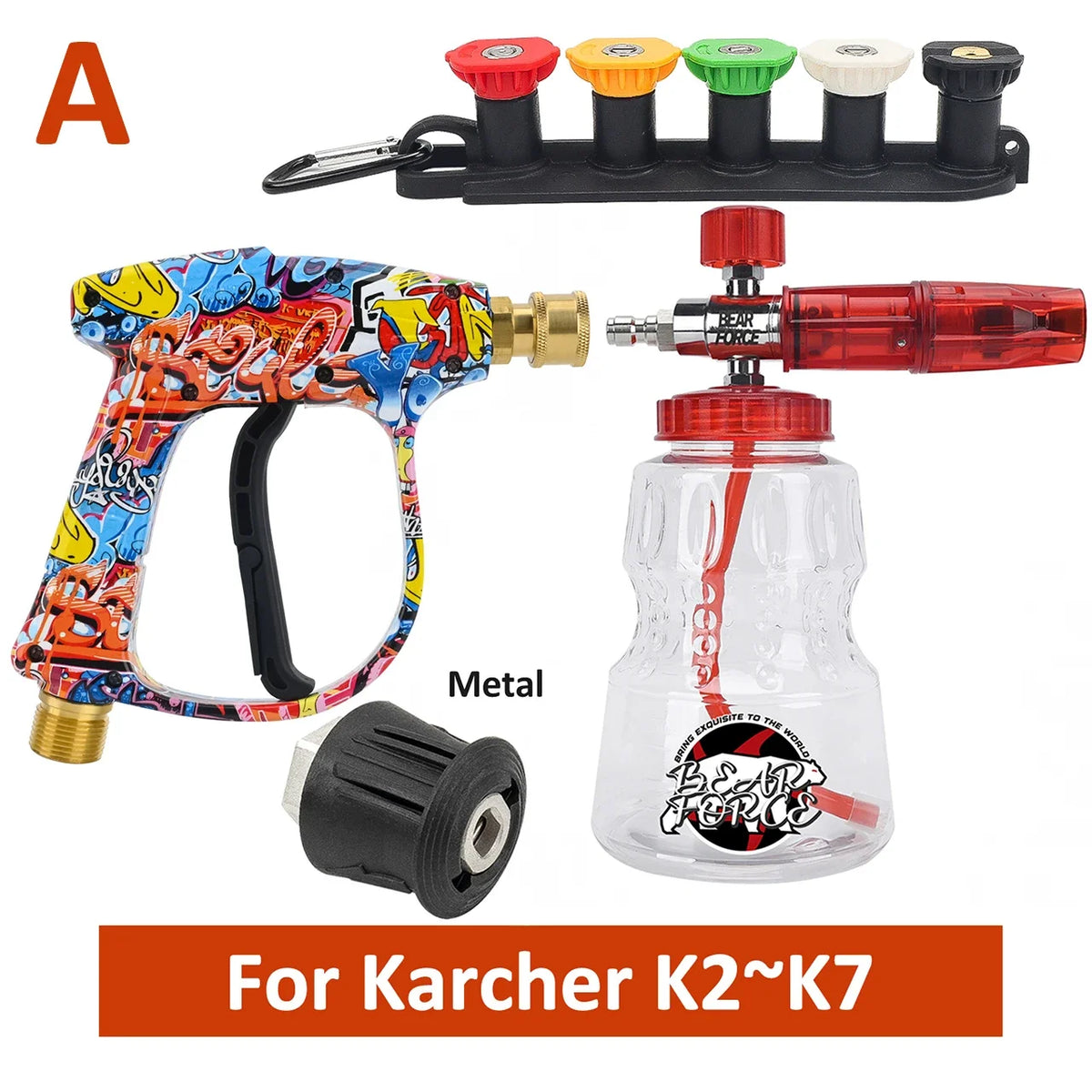 Pressure Washer Gun Kit with 1L Foam Cannon