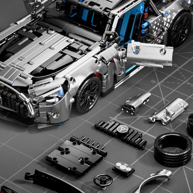 1:14 Scale Technical Racing Car Building Block Set – 1,310 Pieces