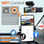1080P WiFi Dual Dash Cam – Front + Interior