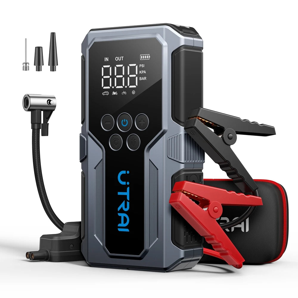 UTRAI JS-9 4-in-1 1500A Jump Starter with 150PSI Air Compressor & Power Bank