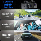 2/3 Channel WiFi Dash Cam – Front, Interior & Rear