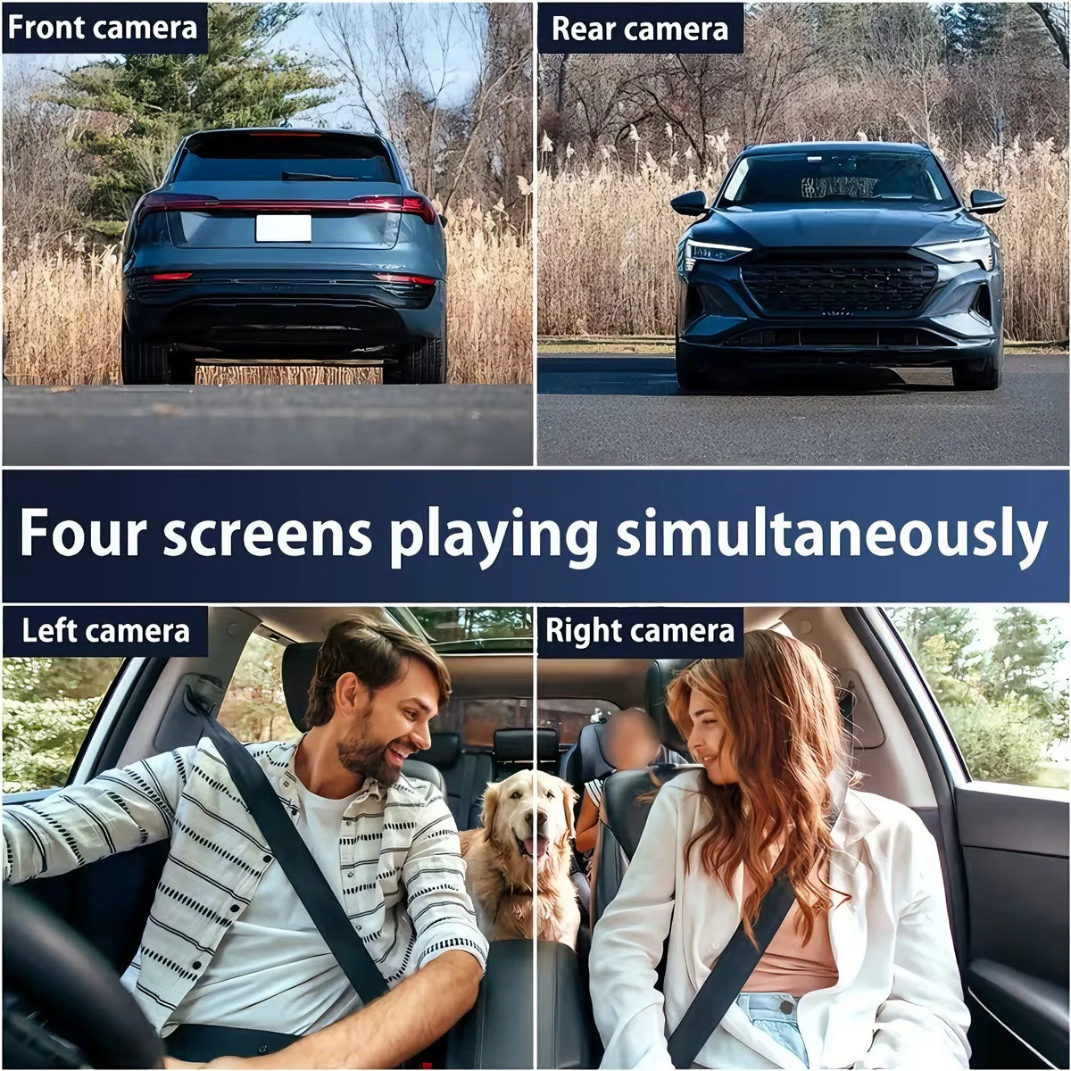 4-Camera 360° Dash Cam – Front, Rear & Side
