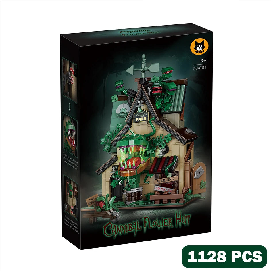 1,128PCS Audrey II Horror Plant Building Set