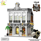 HUIQIBAO City Corner Coffee Shop Micro Building Blocks – 5 Sets to Collect