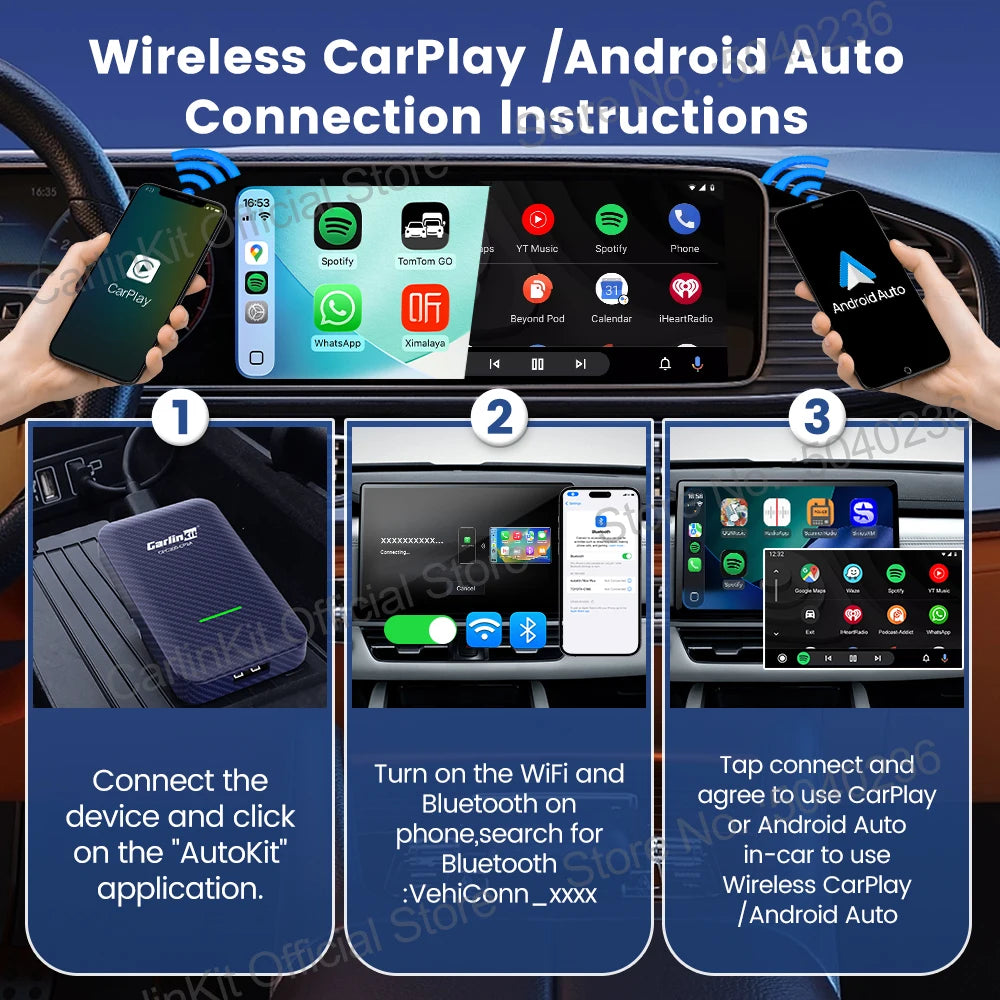 CarlinKit 4.0 CP2A Wireless CarPlay &amp; Android Auto Adapter