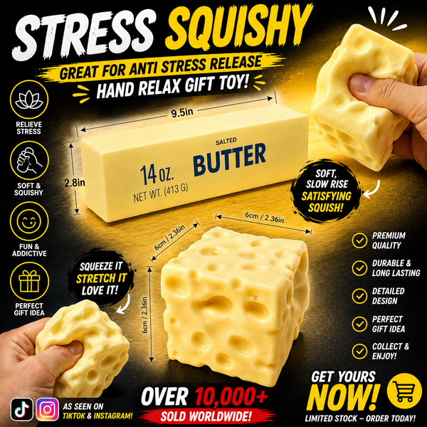 Butter Stick Squishy Toy – Super Soft Stress Relief Squeeze Toy