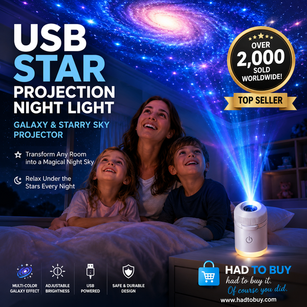 USB Star Projection Night Light – Galaxy & Starry Sky Projector