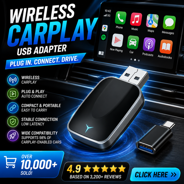 Wireless CarPlay & Android Auto Smart Mini Adapter