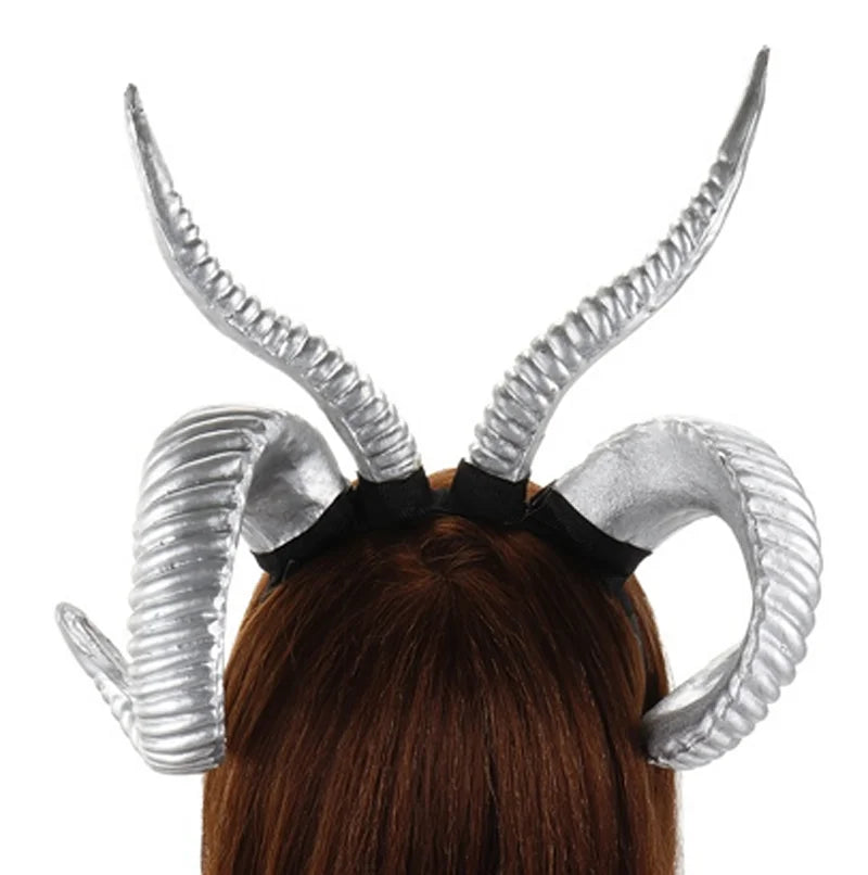 Devil Horns Headband, Black Devil Horns Black Horns Maleficent Horns Headband for Halloween Costume Cosplay