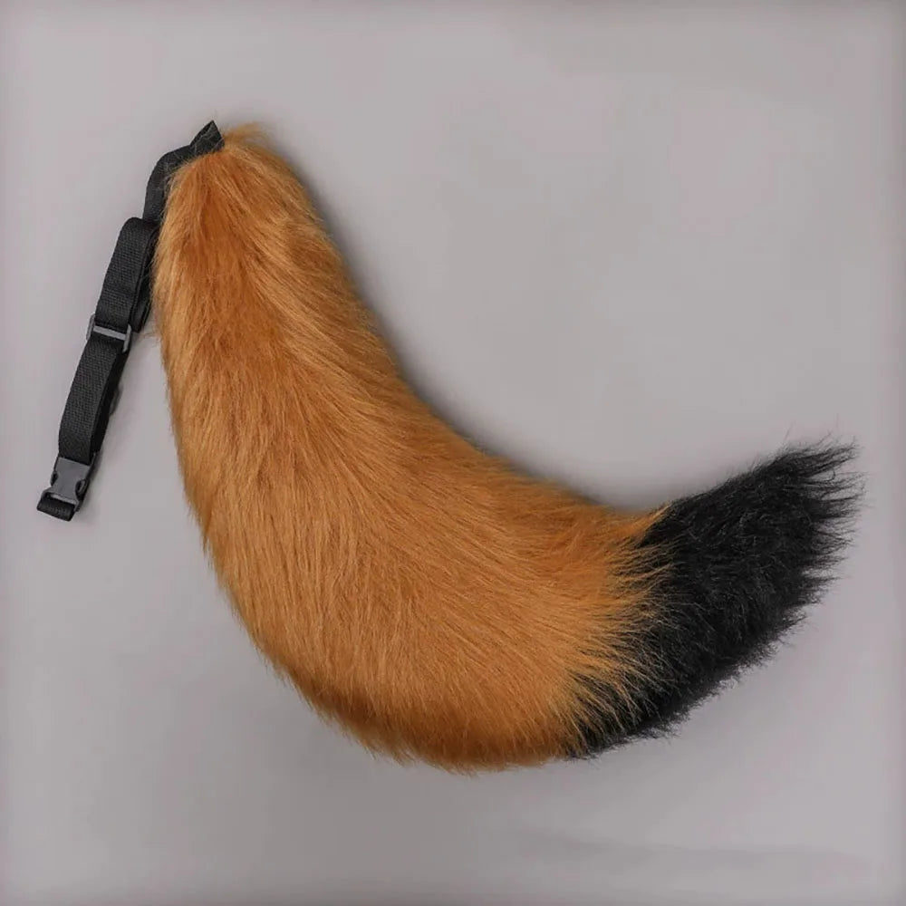 Anime COS Cat Fox Tails Plush Cosplay Big Tails Dog Furry Tail Role Play Party Props Fursuit Tail Halloween Costume Accessories