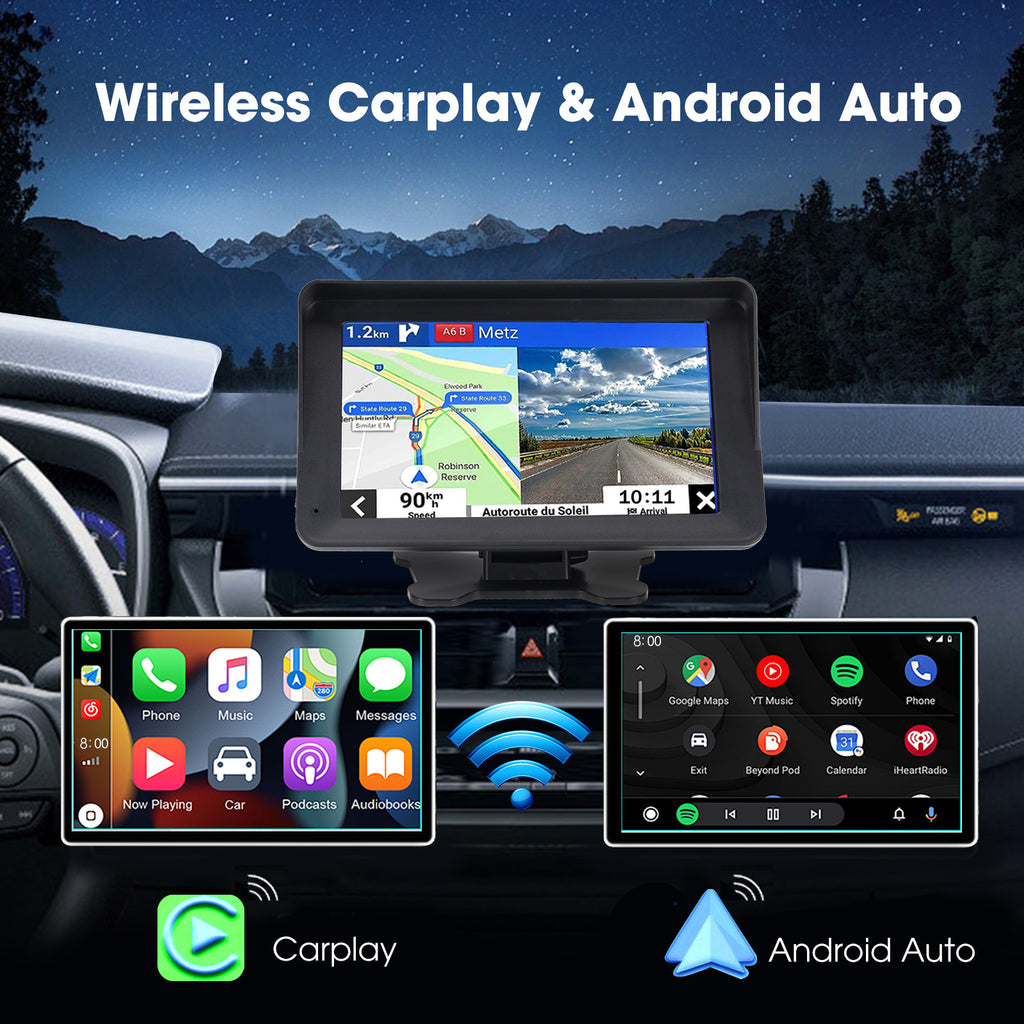 7" Wireless Apple CarPlay & Android Auto Display