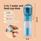 Portable Dog Water Bottle with Poop Bag Dispenser – 300ml & 600ml