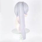 Silver White Short Double Ponytail High Quality Synthetic Wig | Anime Character Cosplay Wig Anime Reality Show Wig