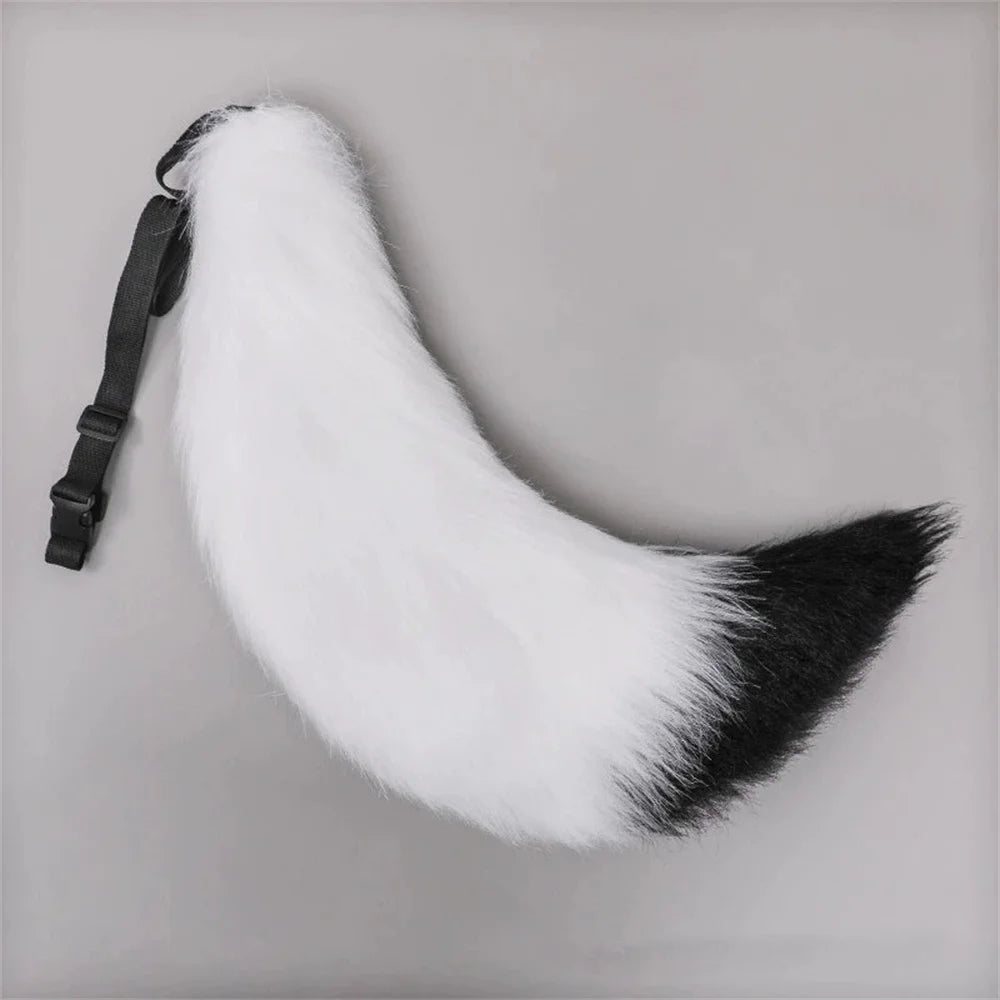 Anime COS Cat Fox Tails Plush Cosplay Big Tails Dog Furry Tail Role Play Party Props Fursuit Tail Halloween Costume Accessories
