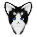 Animal Furry Fursuit Head Mask Plush Cat Fox Mask Costume Props for Halloween Cosplay Party