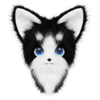 Animal Furry Fursuit Head Mask Plush Cat Fox Mask Costume Props for Halloween Cosplay Party
