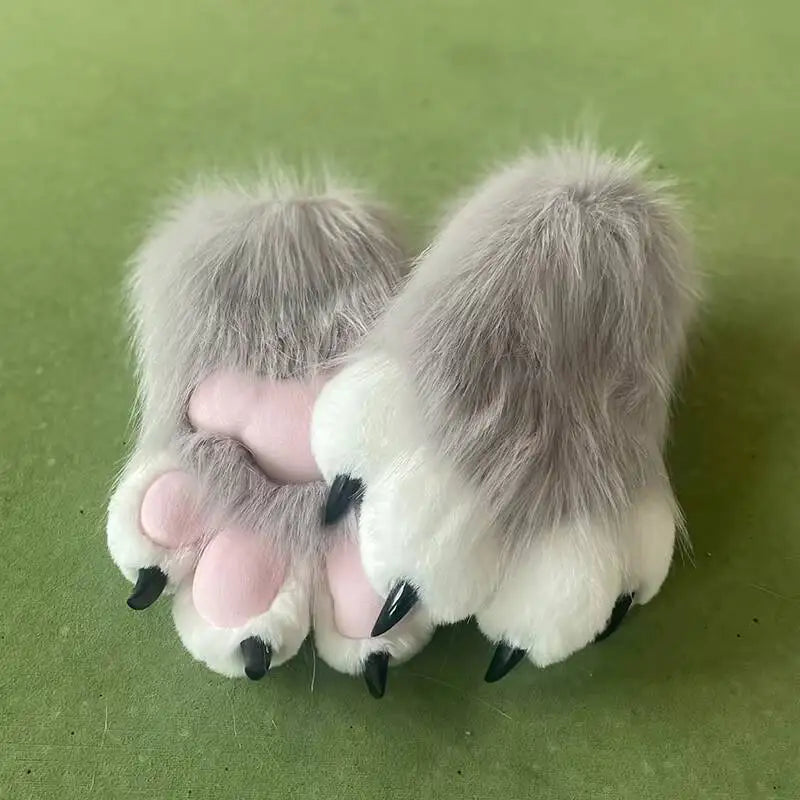 New Fursuit Kigurumi Furry Animal Paws Gloves Nails Kig Cosplay Costume Wearable Furry Animal Colorful Claws Cos Props Halloween
