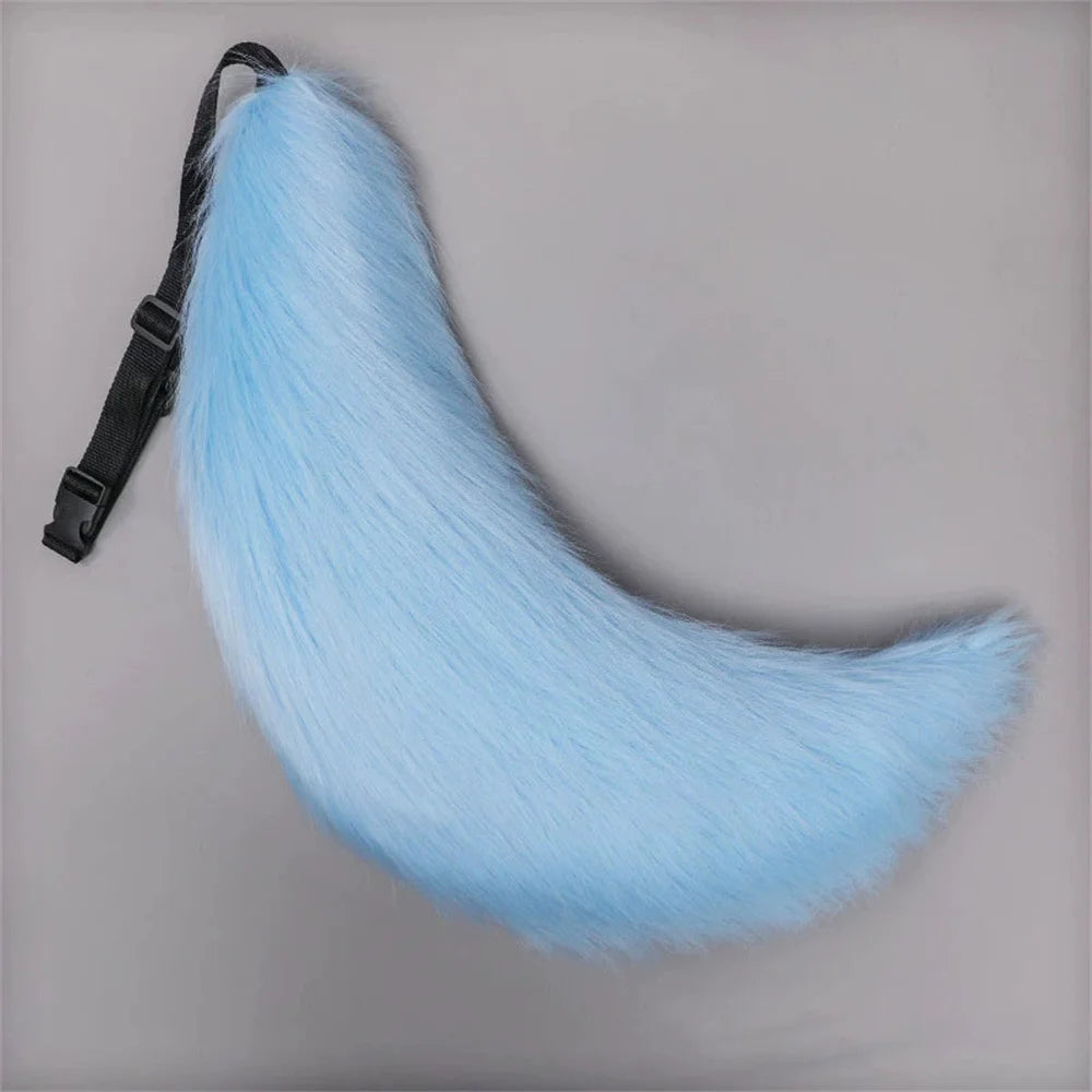 Anime COS Cat Fox Tails Plush Cosplay Big Tails Dog Furry Tail Role Play Party Props Fursuit Tail Halloween Costume Accessories