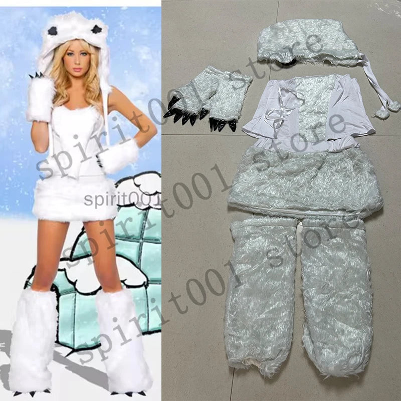 New Sexy Furry Wolf Girl Costume Wolf Women Costumes Halloween Furry Costumes for Women Animal Costume Cosplay Christmas Costume