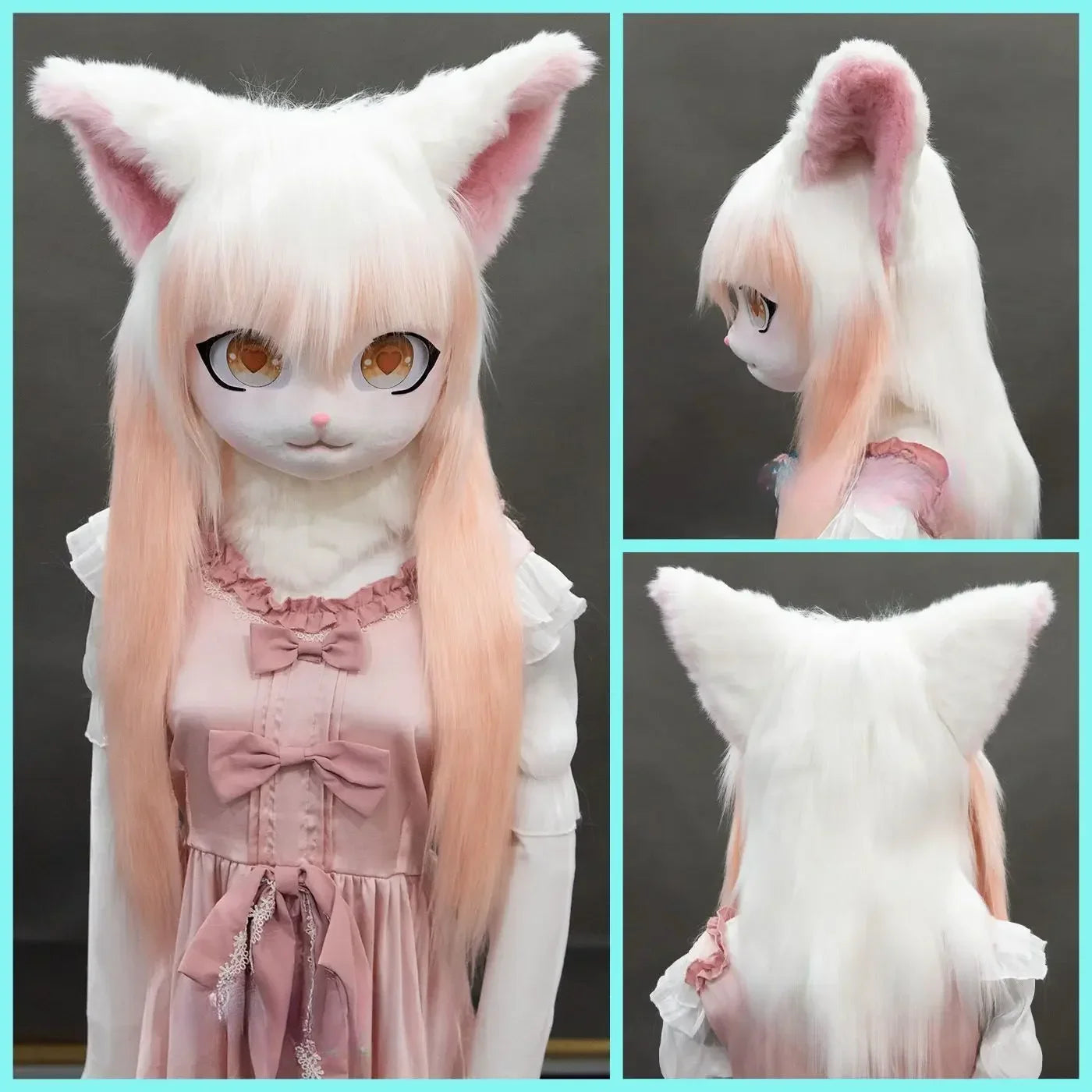 Fursuit Head Kigurumi Kig Furry Mask Cosplay Costume Paws Tail Comiket Furry Headbase Cat Rabbit Doll Animal Cosplay Costume
