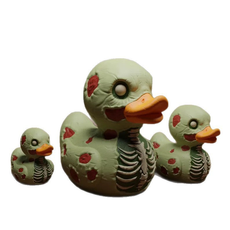 Gothic Zombie Duck Resin Decoration
