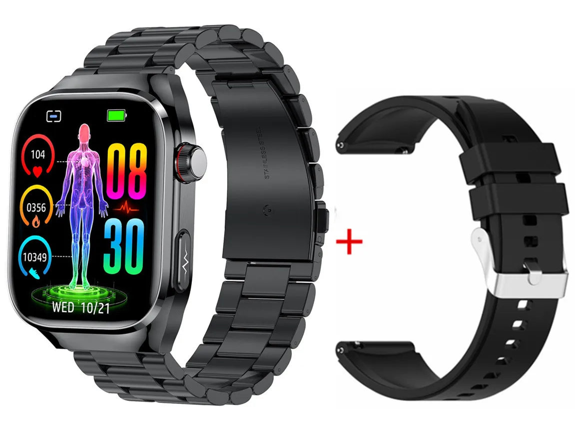 Men AMOLED Smart Watch TK16 Pro ECG Health Monitor SOS BT Calling AI Vocie Multi Sport Modes Fitness Tracking Smartwatch