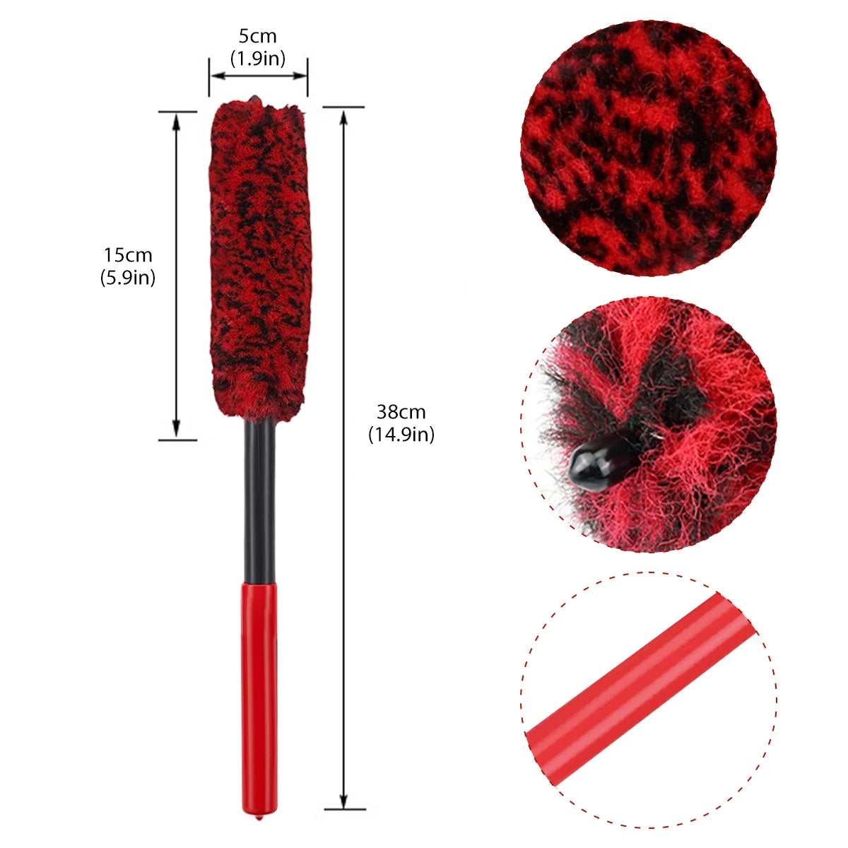 Nylon Car Wheel Cleaning Brush Non-Scratching Car Wash Super Brush Portable Detailing Brush Car Maintenance Cleaning Tools
