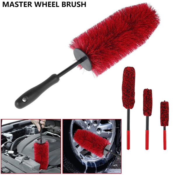 Nylon Car Wheel Cleaning Brush Non-Scratching Car Wash Super Brush Portable Detailing Brush Car Maintenance Cleaning Tools