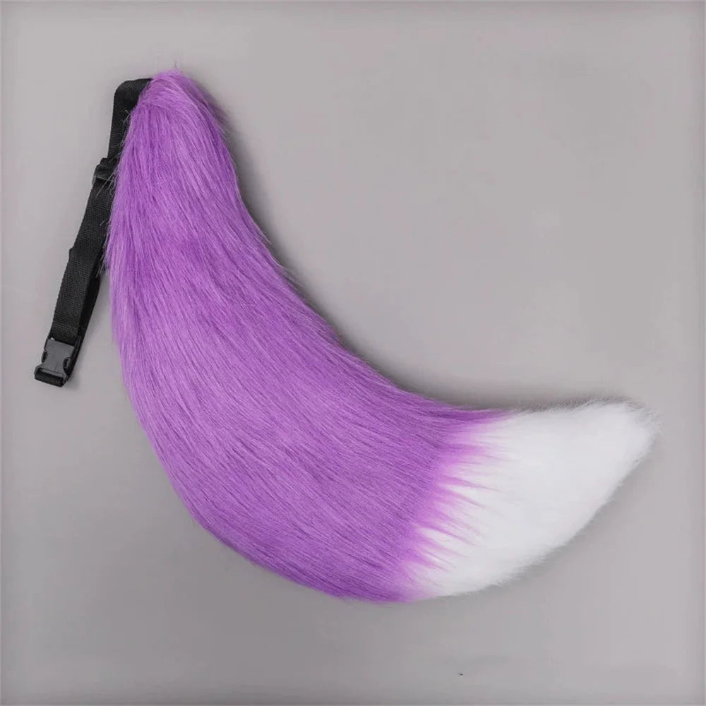 Anime COS Cat Fox Tails Plush Cosplay Big Tails Dog Furry Tail Role Play Party Props Fursuit Tail Halloween Costume Accessories