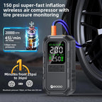 Portable 8000A Car Jump Starter with Digital Tyre Inflator & Power Bank