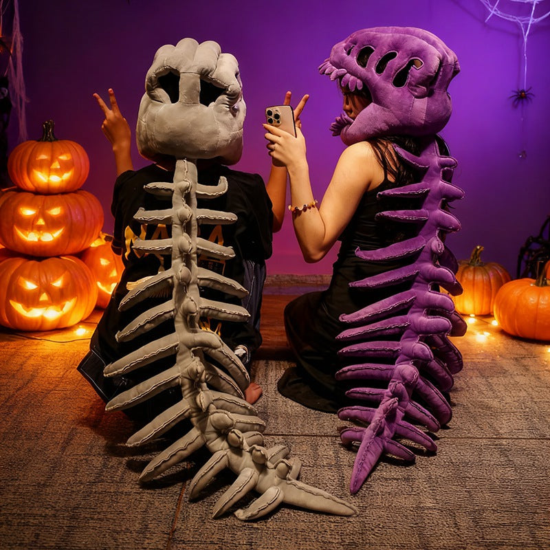Dino Skeleton Plush Costume – With or Without Sound