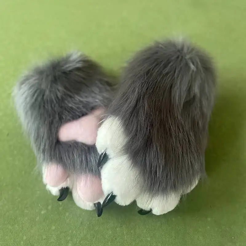 New Fursuit Kigurumi Furry Animal Paws Gloves Nails Kig Cosplay Costume Wearable Furry Animal Colorful Claws Cos Props Halloween