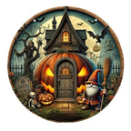 Halloween Wooden House Number Hanging Sign
