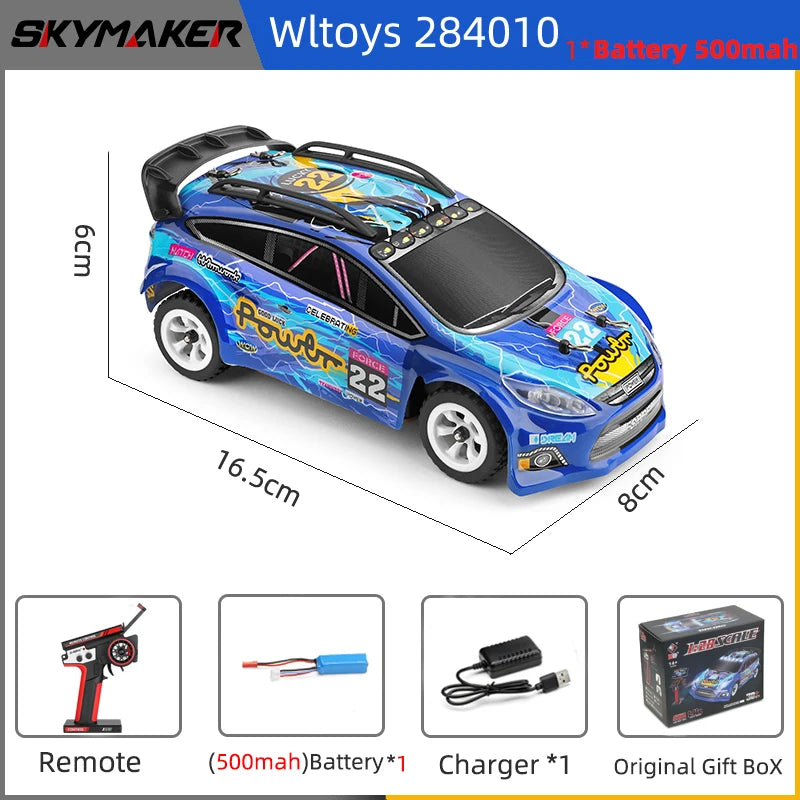Wltoys 1/28 Rc Car 284010 284161 4WD Drive Off-Road 2.4G 30KM/H High Speed Alloy Car 1:28 Rally Racing Car Toys for Kids Gift