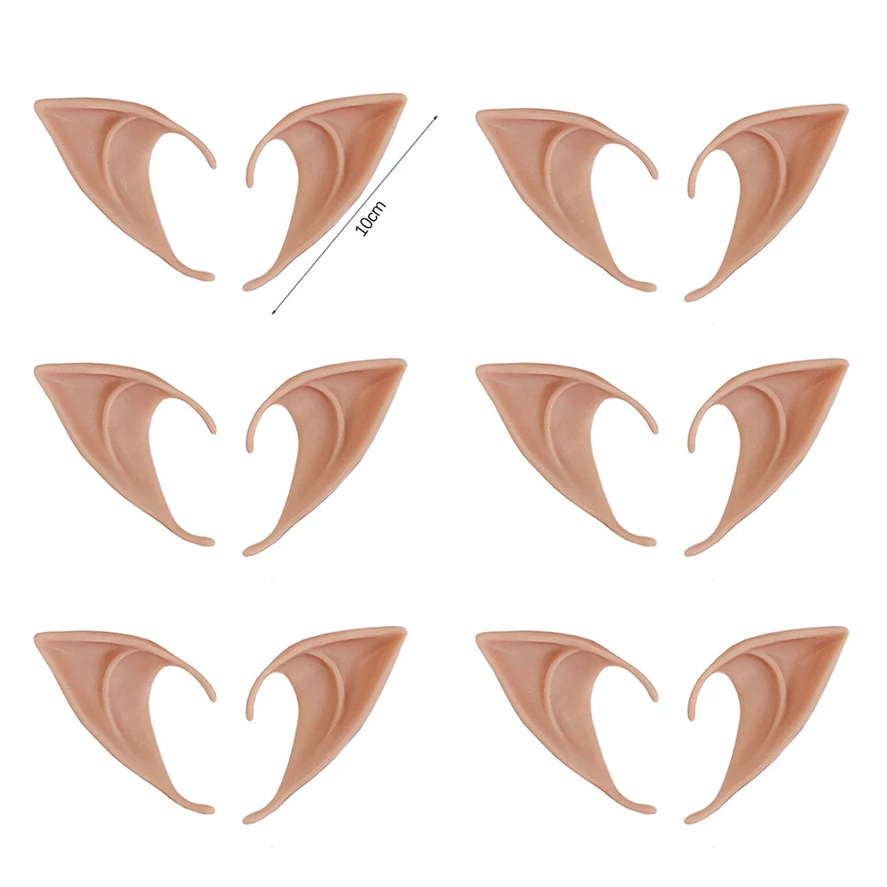 Halloween Elf Ears Latex Simulation Ears Props Fairy Angel Cosplay Mask Halloween Costume Accessories Mascaras Halloween Party