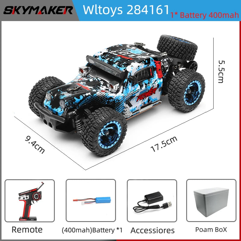 Wltoys 1/28 Rc Car 284010 284161 4WD Drive Off-Road 2.4G 30KM/H High Speed Alloy Car 1:28 Rally Racing Car Toys for Kids Gift