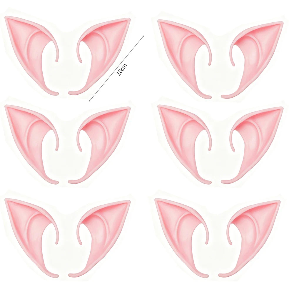 Halloween Elf Ears Latex Simulation Ears Props Fairy Angel Cosplay Mask Halloween Costume Accessories Mascaras Halloween Party