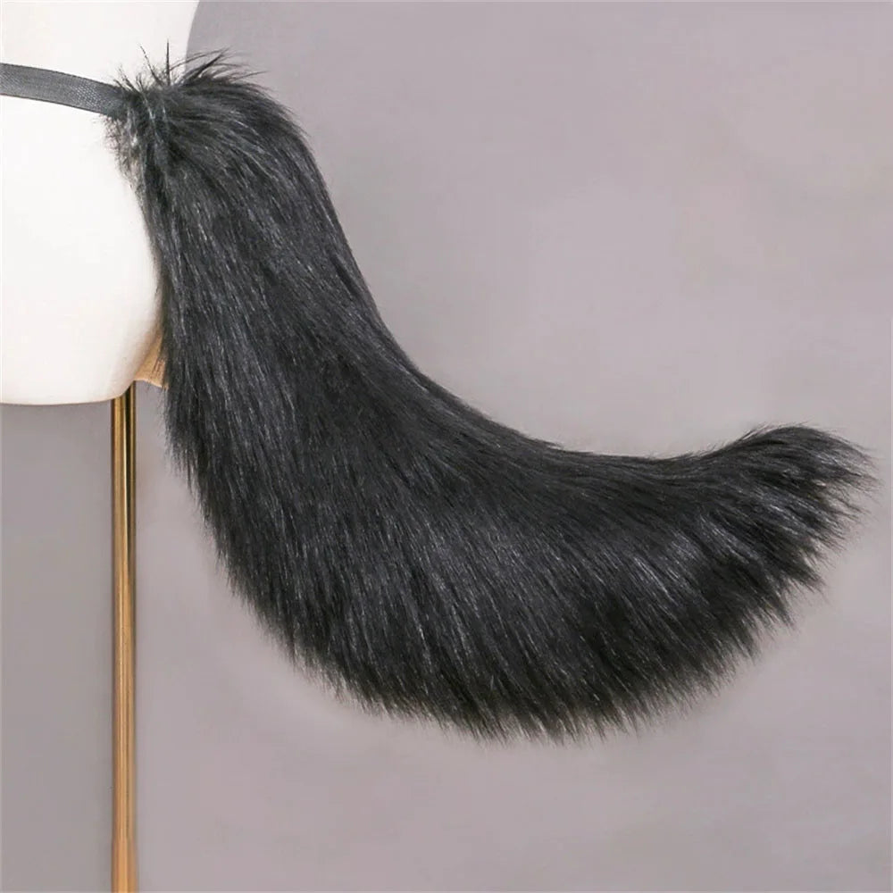Anime COS Cat Fox Tails Plush Cosplay Big Tails Dog Furry Tail Role Play Party Props Fursuit Tail Halloween Costume Accessories