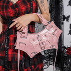 Gothic Bat Wing Shoulder Bag with Studded Details